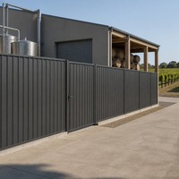 Panneaux de clôture en acier prépeint pour vignobles et vignobles, panneaux de séparation en métal ondulé pour jardins de domaine, style européen