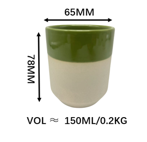 แก้วกาแฟเอสเพรสโซ่เซรามิกพอร์ซเลนสไตล์เรโทรขนาด 150 มล. ผลิตตามสั่ง พร้อมสีและโลโก้ตามต้องการ สำหรับของขวัญทางธุรกิจ ใช้กับไมโครเวฟได้ - Product Image 4