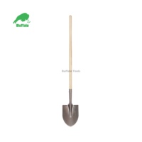 Vanga da Giardinaggio Industriale Buffalo S518CL con Manico in Legno e Lama in Acciaio al Carbonio, Lunghezza 8 Pollici