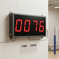 Compteur mural LED pour HYROX, affichage automatique du temps et des répétitions, compteur de fitness mural pour salle de sport