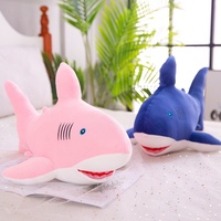 Peluche Requin Super Douce en Coton, Coussin Doux Dessin Animé Thème Océan, Cadeau d'Anniversaire, Peluche Courte Anti-Stress, Vente en Gros
