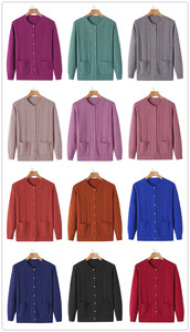 Cardigan a Maniche Lunghe Taglia Unica, Maglione Lavorato a <span class=keywords><strong>Maglia</strong></span> con Tasca e Nodo Rotondo, Top da <span class=keywords><strong>Donna</strong></span> - Product Image 5