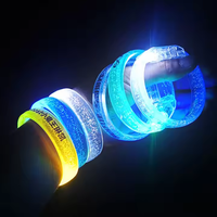 Bracelet LED Lumineux Personnalisable avec Logo, 3 Modes d'Éclairage, 7 Couleurs, Remises sur Commandes en Gros pour Fournisseurs de Fêtes d'Enfants