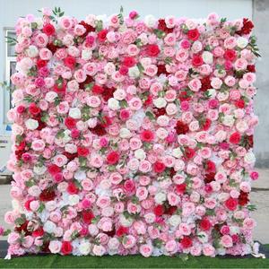 Panel de Pared de Tela de Rayón Rosa, Diseño Personalizado de Fábrica, Estilo Europeo, Fondo para Decoración de Bodas y Navidad - Product Image 2