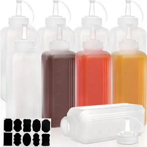 High Quality Large Capacity 800ml 1000ml Plastic Squeeze Sauce Bottle Seasoning Bottle