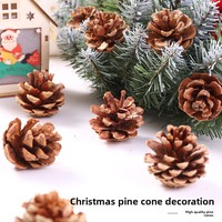 Authentische Natürliche Getrocknete Blumen Weihnachts-Tannenzapfen Baumschmuck Festliche Feiertagsdekorationen Anhänger Foto-Requisiten Kranz