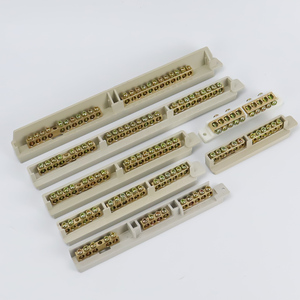 กล่องรวมสายไฟฟ้าแบบบัสบาร์ทองแดง Merlin Terminal Blocks 6+6 9+9 12+12 พร้อมอุปกรณ์เสริมสำหรับการเดินสายไฟ - Product Image 1