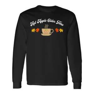 T-shirt à manches longues Hot Apple Cider Time Fall Festival Autumn - Product Image 1
