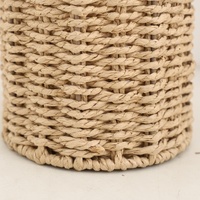 Panier de rangement circulaire multifonctionnel en corde de papier écologique pour bureau et salle d'étude