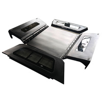 Couverture de benne de camion Tri-Open pour Dodge Ram 1500 Rambox, benne de 5,7 pieds avec boîte de rangement latérale
