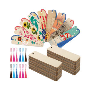 Marcapáginas de Madera Personalizados con Borlas para Sublimación, Decoración, Manualidades y Regalos - Product Image 1