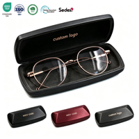 Bestpackaging étuis à lunettes de soleil en fer Logo personnalisé étui à lunettes Portable en cuir pu boîte à lunettes de rangement de voyage emballage
