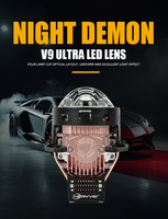 HENVVEI Phares de voiture 3 pouces 8500lm, feux de route, projecteur LED Wargod
