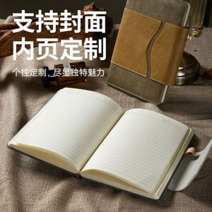 A5 PU Notebook Hardcover Luxury High Quality Business Cover Pocket Diary Enterprise Customized LOGO Business <b>Gifts</b> - Product Image 6