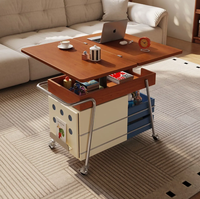 Table basse mobile, pliable et réglable, meuble d'appoint pour canapé, table d'appoint pour salon