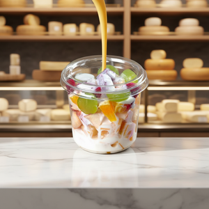 Bicchieri in PET Monouso a Parete Singola per Alimenti, Confezioni Blister, Diametro 117MM, 24oz, per Frutta/Gelato/Boba/Dessert - Product Image 5