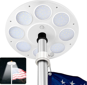 LEDs 136 luce solare pennone solare da giardino portatile da campeggio a LED lanterna da appendere la luce del palo della bandiera solare - Product Image 4