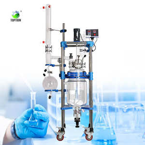 Réacteur chimique 1L petit réacteur en verre double couche pour laboratoires éducatifs - Product Image 1