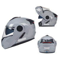 Nouveau casque de moto modulaire rabattable ABS (système de freinage antiblocage) pour hommes et femmes avec double visière et double fermeture en D