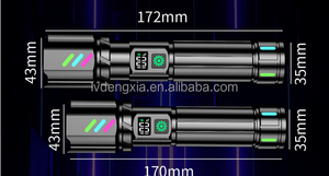 Lampe de poche laser à <span class=keywords><strong>LED</strong></span> blanche A05L 20W pour l'extérieur Lampe de poche multifonction à fort zoom numérique - Product Image 4
