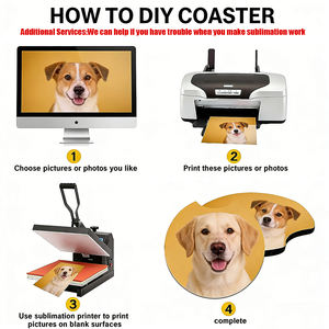 Posavasos Resistentes al Calor <span class=keywords><strong>para</strong></span> Bebidas, Posavasos Antideslizantes <span class=keywords><strong>para</strong></span> Café, Blancos <span class=keywords><strong>para</strong></span> Sublimación, Posavasos <span class=keywords><strong>para</strong></span> Portavasos de Coche, Personalizados al por Mayor - Product Image 6