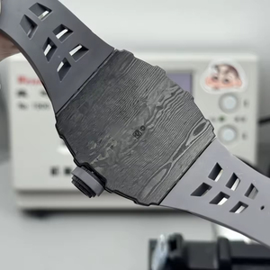 Luxury Men's <b>Watch</b> Tonneau <b>Case</b> Sapphire Crystal Dial Carbon Fiber <b>Case</b> Stainless Steel Band Mechanical ETA Movement - Product Image 6