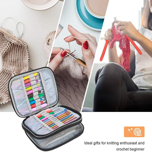 Étui professionnel grande capacité pour aiguilles à tricoter avec <span class=keywords><strong>fermeture</strong></span> éclair, 12+ compartiments, organiseur de voyage pour aiguilles circulaires et droites - Product Image 5