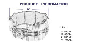 Cama ovalada de tartán suave de alta calidad para perros, tamaño XL, cama lavable antideslizante para mascotas, diseño elegante para gatos, venta al por mayor, Cuccia Per Cani PP - Product Image 6