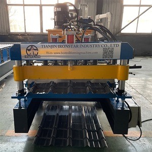Machine de formage de rouleaux de tuiles émaillées 840, machine de fabrication de toits en tuiles à étages - Product Image 6