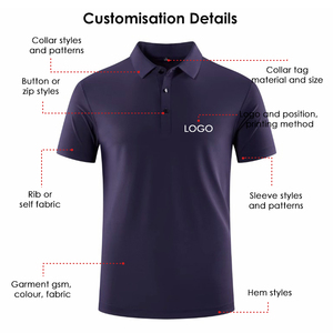 Camisa de Manga Corta <span class=keywords><strong>Azul</strong></span> Marino de Poliéster con Cuello Abierto, Bolsillos Delanteros con Parche y Dobladillo Curvo, Ajuste Delgado, OEM ODM 2025 - Product Image 2