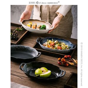 Assiettes en céramique Vintage de Style nordique de qualité alimentaire pour Restaurant, assiettes en céramique faites à la main - Product Image 1