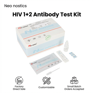 Kit de <span class=keywords><strong>test</strong></span> rapide à une étape pour les anticorps <span class=keywords><strong>HIV</strong></span> 1+2 de Neo-nostics, haute précision, pour sang total/sérum/plasma, prix direct usine - Product Image 1