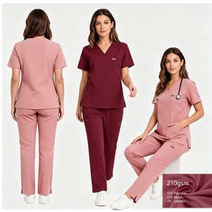 42384 Uniformes Médicos <span class=keywords><strong>de</strong></span> 210 g/m², Bata <span class=keywords><strong>de</strong></span> <span class=keywords><strong>Doctor</strong></span> Color Menta Café, Conjunto Médico Liso Gris, Paquete Lote, Filipina Medica Azul Pack - Product Image 1