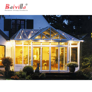 Sunroom Luxury Conservatory Garden Shed Aluminio Sun Room Veranda Villa Living Portable Sunrooms <span class=keywords><strong>Solarium</strong></span> Casas de vidrio con LED - Product Image 5