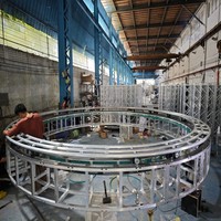 Support de scène rotatif de 6 m en alliage d'aluminium et fer forgé, certifié TUV CE ISO9001, portable, pour éclairage de scène, vente en gros sur mesure de qualité supérieure