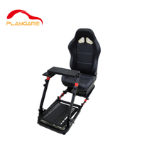 Chaise de jeu avec simulateur de course pliable compatible avec PS4 PS5, équipée d'un volant pour une expérience de course immersive