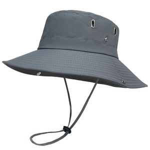 Chapeau Bob Unisexe Couleur Unie Respirant Imperméable en Nylon pour Activités de Plein Air, Pêche et Sport avec Anneau Métallique 56-58CM - Product Image 6