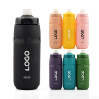 Bouteille d'eau de cyclisme mate 24OZ/710ml sans BPA en PP, anti-fuite, écologique, à compression, vente directe usine pour VTT et vélo de route