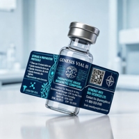 Échantillon personnalisé disponible, étiquettes de flacons en vinyle imperméables pour la nouvelle marque de peptides, personnalisation de flacons de 2 ml, 10 ml, 15 ml