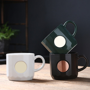 Tazza da <span class=keywords><strong>Caffè</strong></span> in Ceramica Personalizzata con LOGO, Stile Retrò di Lusso, Stampa con <span class=keywords><strong>Lettere</strong></span>, Colore Unico, Promozione per Regalo di Natale - Product Image 1