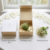 Maßgefertigte Weiße Minimalistische Magnetverschluss-Klappbox Luxus-Geschenkbox mit Goldinnenraum Hochzeits-Schmuck Markenverpackungsbox