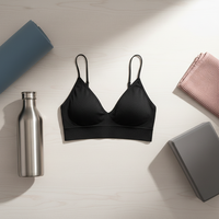Nouveau soutien-gorge sans armatures, à forte maintien, respirant, col en V, non ajustable, style triangle, tendance internationale européenne et américaine