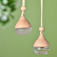 Diffuseur de parfum pour la maison de haute qualité, petit, finition givrée, pendentif, flacon vide en verre, diffuseur de parfum pour voiture