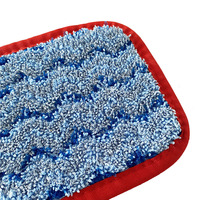 Esun Tampon de vadrouille plat réutilisable à quatre couleurs en microfibre PP Z-Twist pour le nettoyage des sols secs et humides avec poteau en aluminium