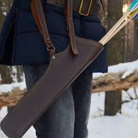 Sacoche de tir à l'arc vintage en cuir PU, ceinture de hanche, sac à dos portable et durable pour rangement d'arbalètes, avec logo personnalisé, pour extérieur