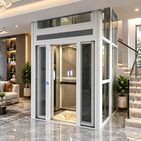 Ascenseur à traction en acier inoxydable avec porte automatique pour hôtel, bureau, appartement et immeuble commercial