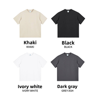 T-shirt unisexe minimaliste en coton 230G à manches courtes, respirant, infroissable, léger et doux pour la détente et le sommeil