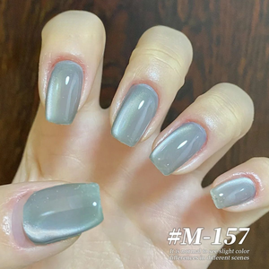 Colección de verano Esmalte de uñas de ojo de gato activado por LED Diseñador de botellas de plástico de vidrio marrón <span class=keywords><strong>chocolate</strong></span> blanco de larga duración para arte - Product Image 3