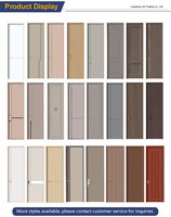 Porte intérieure moderne à rainures cannelées en bois, couleur noyer élégante, insonorisée, résistante à l'usure, écologique, sans peinture