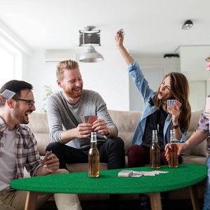 Khăn Trải Bàn Nỉ Tròn Màu Xanh Lá Cây Khăn Trải Bàn Chơi Bài Xì Phé Có Dây Đàn Hồi Phù Hợp Với Bàn Tròn 36-48 Inch Và Bàn Vuông 36 Inch - Product Image 6